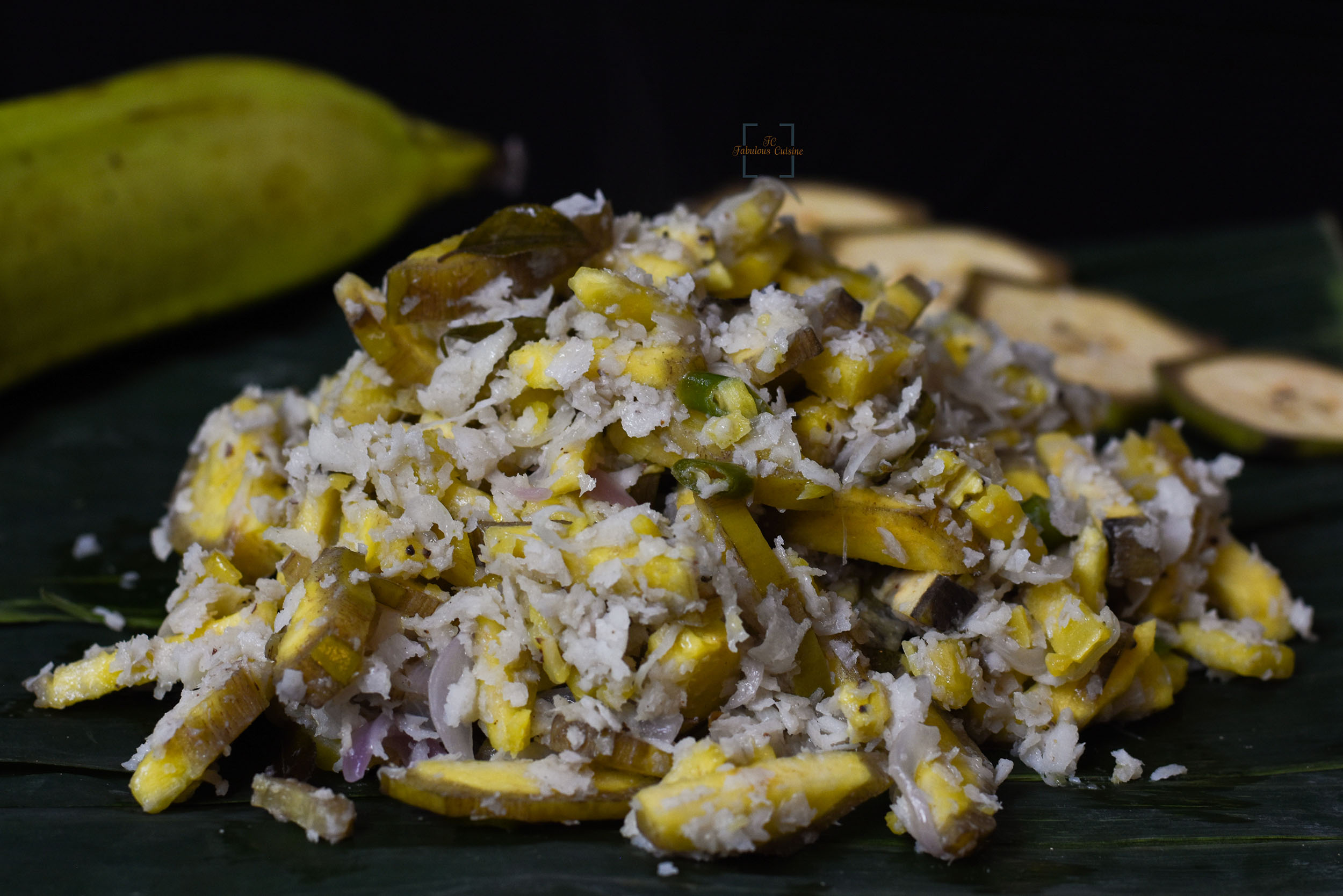 Ethakka peera | Green Plantain with Shredded Coconut | Kerala Style